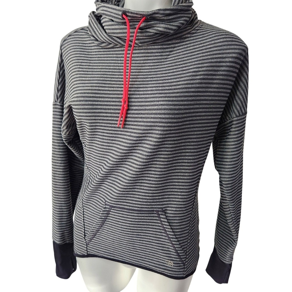 MPG Mondetta striped cowl‎ neck pullover small Activewear, Athleisure